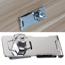 Load image into Gallery viewer, No Hole Hook With Locking Hasp Chest Of Drawers Door Lock With Iron Key, 2.5 inch Interlocking, 2.5 inch Non-Interlocking, 3 inch Interlocking, 3 inch Non-Interlocking, 4 inch Interlocking, 4 inch Non-Interlocking