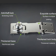 Load image into Gallery viewer, No Hole Hook With Locking Hasp Chest Of Drawers Door Lock With Iron Key, 2.5 inch Interlocking, 2.5 inch Non-Interlocking, 3 inch Interlocking, 3 inch Non-Interlocking, 4 inch Interlocking, 4 inch Non-Interlocking