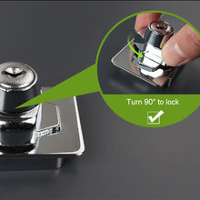 Load image into Gallery viewer, No Hole Hook With Locking Hasp Chest Of Drawers Door Lock With Iron Key, 2.5 inch Interlocking, 2.5 inch Non-Interlocking, 3 inch Interlocking, 3 inch Non-Interlocking, 4 inch Interlocking, 4 inch Non-Interlocking