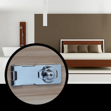 Load image into Gallery viewer, No Hole Hook With Locking Hasp Chest Of Drawers Door Lock With Iron Key, 2.5 inch Interlocking, 2.5 inch Non-Interlocking, 3 inch Interlocking, 3 inch Non-Interlocking, 4 inch Interlocking, 4 inch Non-Interlocking