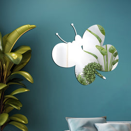 Acrylic Butterfly Stereo Wall Stickers Bedroom Living Room Background Wall Decoration Soft Mirror, Butterfly