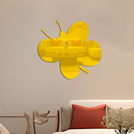 Acrylic Butterfly Stereo Wall Stickers Bedroom Living Room Background Wall Decoration Soft Mirror, Butterfly
