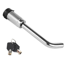 Load image into Gallery viewer, Car Latch Lock Trailer Tow Hook Anti-theft Padlock, Bending Silver, Direct Pipe Silver, Straight Pipe Black
