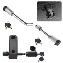 Load image into Gallery viewer, Car Latch Lock Trailer Tow Hook Anti-theft Padlock, Bending Silver, Direct Pipe Silver, Straight Pipe Black
