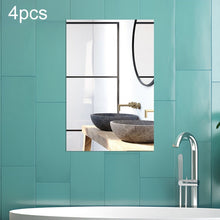Load image into Gallery viewer, 4pcs Right Angle Models Rectangle Acrylic Mirror Stereo Wall Stickers, 15cm x 10cm, 20cm x 13cm, 30cm x  20cm, 42cm x 27cm