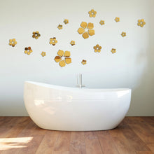 Load image into Gallery viewer, 18pcs /Set Acrylic Cherry Blossom Mirror Wall Sticker Living Room Bedroom Background Wall Decoration, Cherry Blossom