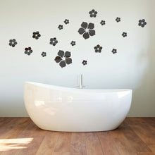 Load image into Gallery viewer, 18pcs /Set Acrylic Cherry Blossom Mirror Wall Sticker Living Room Bedroom Background Wall Decoration, Cherry Blossom