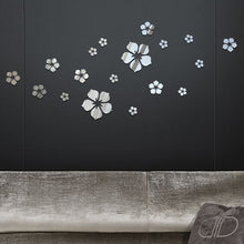 Load image into Gallery viewer, 18pcs /Set Acrylic Cherry Blossom Mirror Wall Sticker Living Room Bedroom Background Wall Decoration, Cherry Blossom