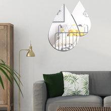 Load image into Gallery viewer, 2pcs /Set Acrylic Water Drops Mirror Stereo Wall Stickers Living Room Bedroom Decorative Stickers Soft Mirror, Water Drops