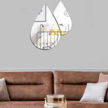 Load image into Gallery viewer, 2pcs /Set Acrylic Water Drops Mirror Stereo Wall Stickers Living Room Bedroom Decorative Stickers Soft Mirror, Water Drops