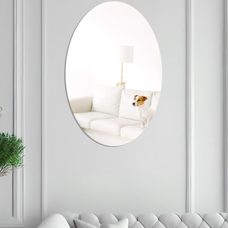 Oval Acrylic Mirror Stereo Wall Stickers Home Decoration Soft Mirror, 15cm x 10cm, 20cm x 13cm, 30cm x 20cm, 42cm x 27cm