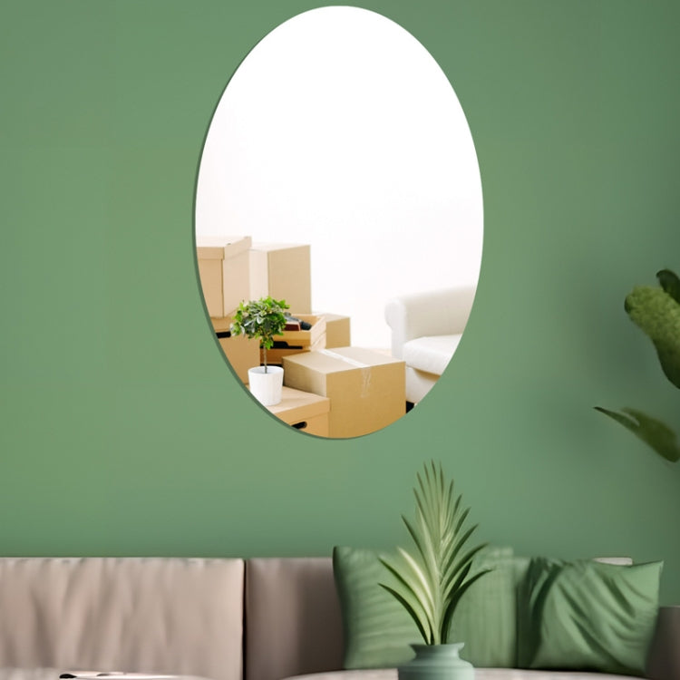 Oval Acrylic Mirror Stereo Wall Stickers Home Decoration Soft Mirror, 15cm x 10cm, 20cm x 13cm, 30cm x 20cm, 42cm x 27cm