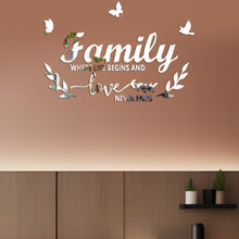 Load image into Gallery viewer, Acrylic Familylove Stereoscopic Mirror Wall Stickers Home Self-Adhesive Decorative Soft Mirror, Familylove