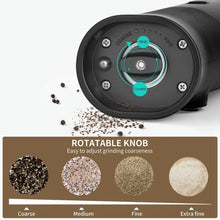 Load image into Gallery viewer, Gravity Induction Electric Salt And Pepper Grinder  Adjustable Coarseness with LED Light