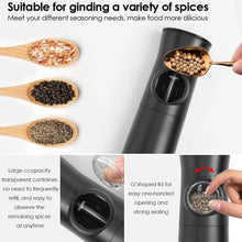 Load image into Gallery viewer, Gravity Induction Electric Salt And Pepper Grinder  Adjustable Coarseness with LED Light