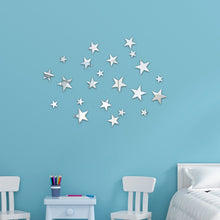 Load image into Gallery viewer, 20pcs /Set Acrylic Stars Mirror Stereo Wall Stickers Home Decoration Soft Mirror, Stars
