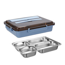 Load image into Gallery viewer, 304 Stainless Steel Lunch Box Leakproof Insulated Student Dormitory Bento Box, 4 Grid Pink, 4 Grid Black, 4 Grid Blue, 5 Grid Pink, 5 Grid Black, 5 Grid Blue