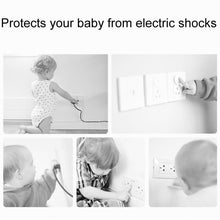 Load image into Gallery viewer, UK 3-Hole Baby Socket Protection Cover, Round Black, Round Transparent, Pear Shaped White, Round Thin White, Round Thin Black