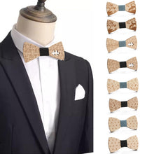 Load image into Gallery viewer, Wooden Bow Tie Men Bow Clothing Decoration