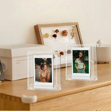 Load image into Gallery viewer, Double-sided Transparent Square Photo Frame Stand For Polaroids