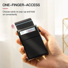 Load image into Gallery viewer, Slim Metal Wallet Pop Up Credit Card Holder RFID Blocking Men Business Card Clip