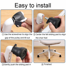 Load image into Gallery viewer, Computer Chair Roller Cushion Slip / Non-Slip Switchable Sliding Roller