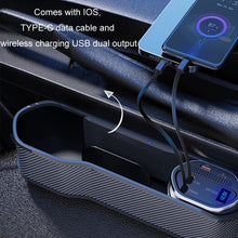 Load image into Gallery viewer, Digital Display Multifunctional Super Fast Charging Car Seat Gap Storage Box, Without Wireless Charging, With Wireless Charging