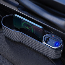 Load image into Gallery viewer, Digital Display Multifunctional Super Fast Charging Car Seat Gap Storage Box, Without Wireless Charging, With Wireless Charging