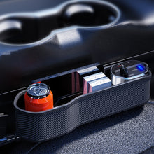 Load image into Gallery viewer, Digital Display Multifunctional Super Fast Charging Car Seat Gap Storage Box, Without Wireless Charging, With Wireless Charging