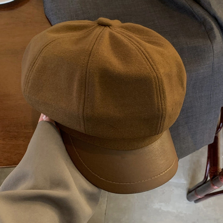 Women Beret Autumn Literary Retro Newsboy Hat Octagonal Girl Cap