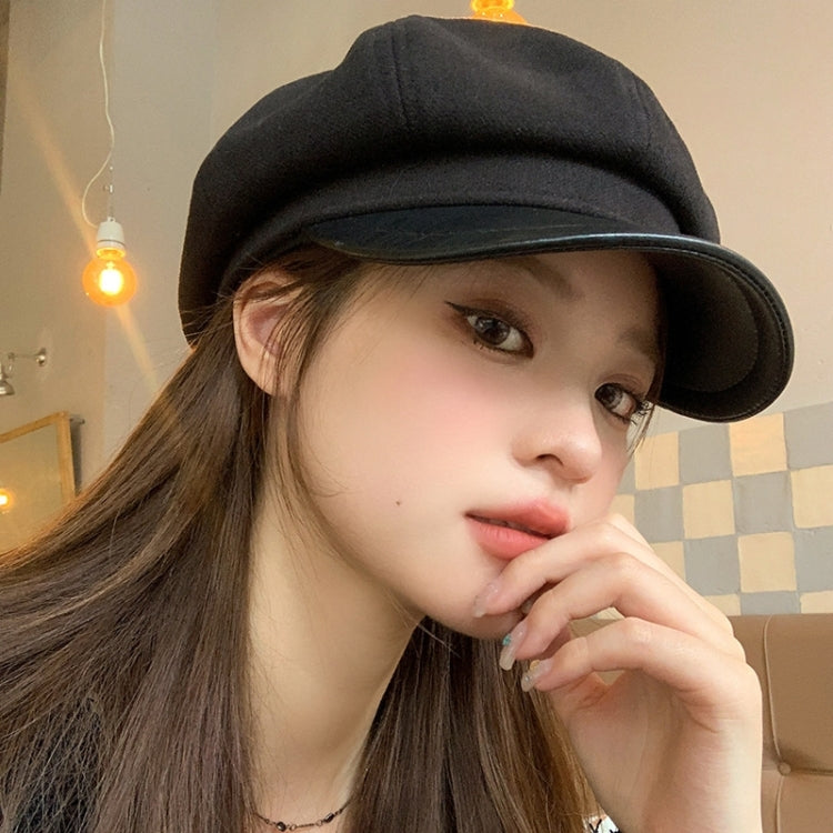 Women Beret Autumn Literary Retro Newsboy Hat Octagonal Girl Cap