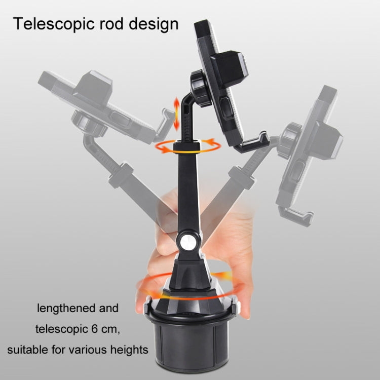 Car Center Console Water Cup Holder Adjustable Mobile Phone Holder