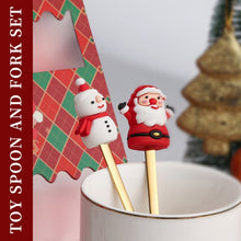Load image into Gallery viewer, 4pcs /Pack Christmas Cartoon Doll Stainless Steel Tableware, A Spoon Fork, B Spoon Fork, C Spoon Fork, D Spoon