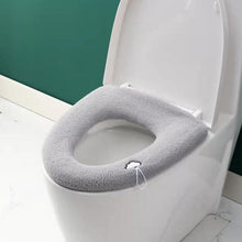 Load image into Gallery viewer, Universal Knitted Washable Toilet Pad Home Thickened Warm Toilet Cover, With Handle Pink, With Handle Gray, With Handle Blue, Flat Pink, Flat Gray, Flat Blue