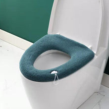 Load image into Gallery viewer, Universal Knitted Washable Toilet Pad Home Thickened Warm Toilet Cover, With Handle Pink, With Handle Gray, With Handle Blue, Flat Pink, Flat Gray, Flat Blue