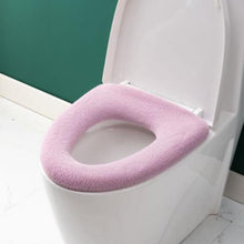 Load image into Gallery viewer, Universal Knitted Washable Toilet Pad Home Thickened Warm Toilet Cover, With Handle Pink, With Handle Gray, With Handle Blue, Flat Pink, Flat Gray, Flat Blue