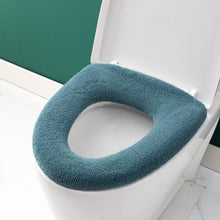 Load image into Gallery viewer, Universal Knitted Washable Toilet Pad Home Thickened Warm Toilet Cover, With Handle Pink, With Handle Gray, With Handle Blue, Flat Pink, Flat Gray, Flat Blue