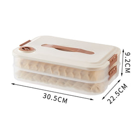 Dumpling Storage Box Food Grade Home Dumpling Frozen Fresh Case, 2 Layer With Cover, 3 Layer With Cover, 4 Layer With Cover
