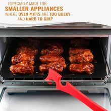 Load image into Gallery viewer, Kitchen Silicone Oven Rack Air Fryer Push Pull Tool with Longer Handle, Small 20 x 2.8cm, Large 28 x 3.8cm