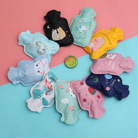 Cartoon Water Filled Hot Water Bag Mini High Density PVC Winter Warm Water Bag, Style and Color Random Delivery, Small 17x11cm, Large 14.5x21cm