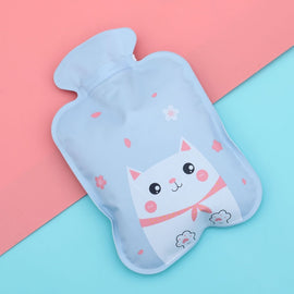 Cartoon Water Filled Hot Water Bag Mini High Density PVC Winter Warm Water Bag, Style and Color Random Delivery, Small 17x11cm, Large 14.5x21cm