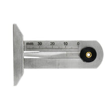 Load image into Gallery viewer, Stainless Steel Tire Tread Vernier Depth Gauge, 0-30mm, 0-50mm, 0-60mm