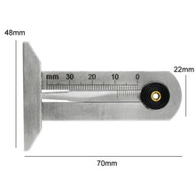 Load image into Gallery viewer, Stainless Steel Tire Tread Vernier Depth Gauge, 0-30mm, 0-50mm, 0-60mm