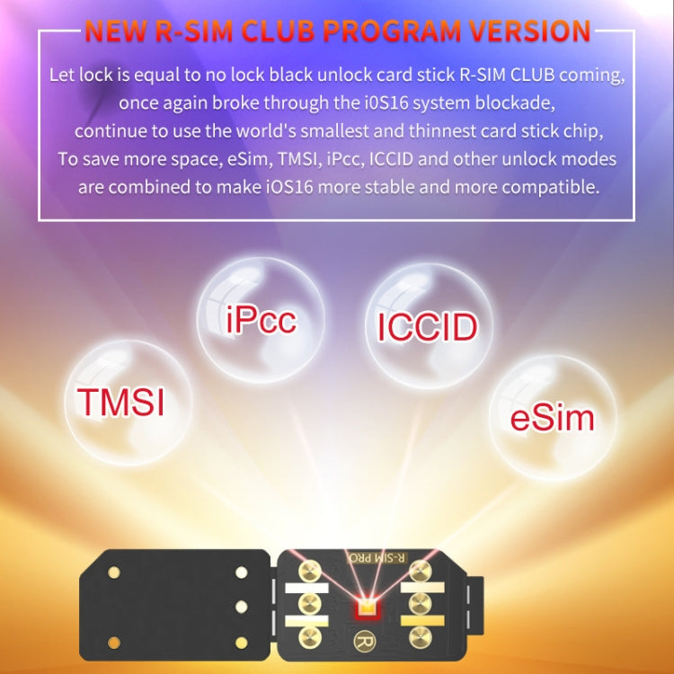 R-SIM18 CLUB Unlock Card Integrate TMSI / eSIM / ICCID / IPCC for iOS System, R-SIM18 CLUB