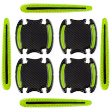 Load image into Gallery viewer, 8pcs/set Car Door Handle Rearview Mirror Safety Warning Protective Reflective Sticker, Red, Yellow, White, Blue, Fluorescent Green