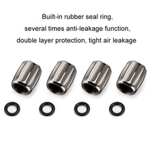 Load image into Gallery viewer, 4pcs/set Metal Anti-theft Tyre Core Valve Personalised Conversion Cap, Colorful, Titanium Black, Red, Silver