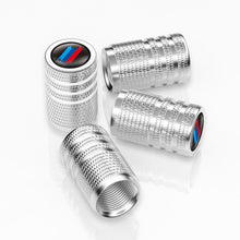 Load image into Gallery viewer, Aluminium Alloy Checkered Tricolour Car Wheel Decorative Valve Cap, Black, Silver, Red
