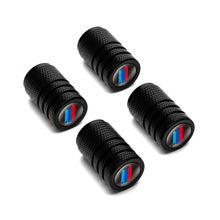 Load image into Gallery viewer, Aluminium Alloy Checkered Tricolour Car Wheel Decorative Valve Cap, Black, Silver, Red