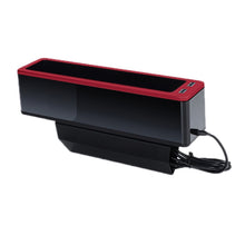 Load image into Gallery viewer, Car Seat Gap Storage Box with 2 USB Charging Port, Principal Driver Silver, Co-pilot Silver, Principal Driver Red, Co-pilot Red, Principal Driver Gray, Co-pilot Gray