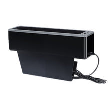 Load image into Gallery viewer, Car Seat Gap Storage Box with 2 USB Charging Port, Principal Driver Silver, Co-pilot Silver, Principal Driver Red, Co-pilot Red, Principal Driver Gray, Co-pilot Gray
